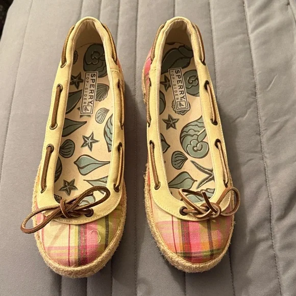 Sperry Multicolor boat Plaid Flats - Picture 1 of 8